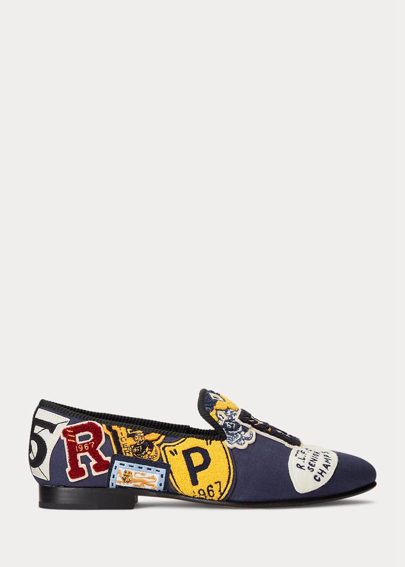 ポロ ラルフ ローレン スリップオン メンズ カラー Paxton ロゴ-patch キャンバス Slipper FHXVT1926